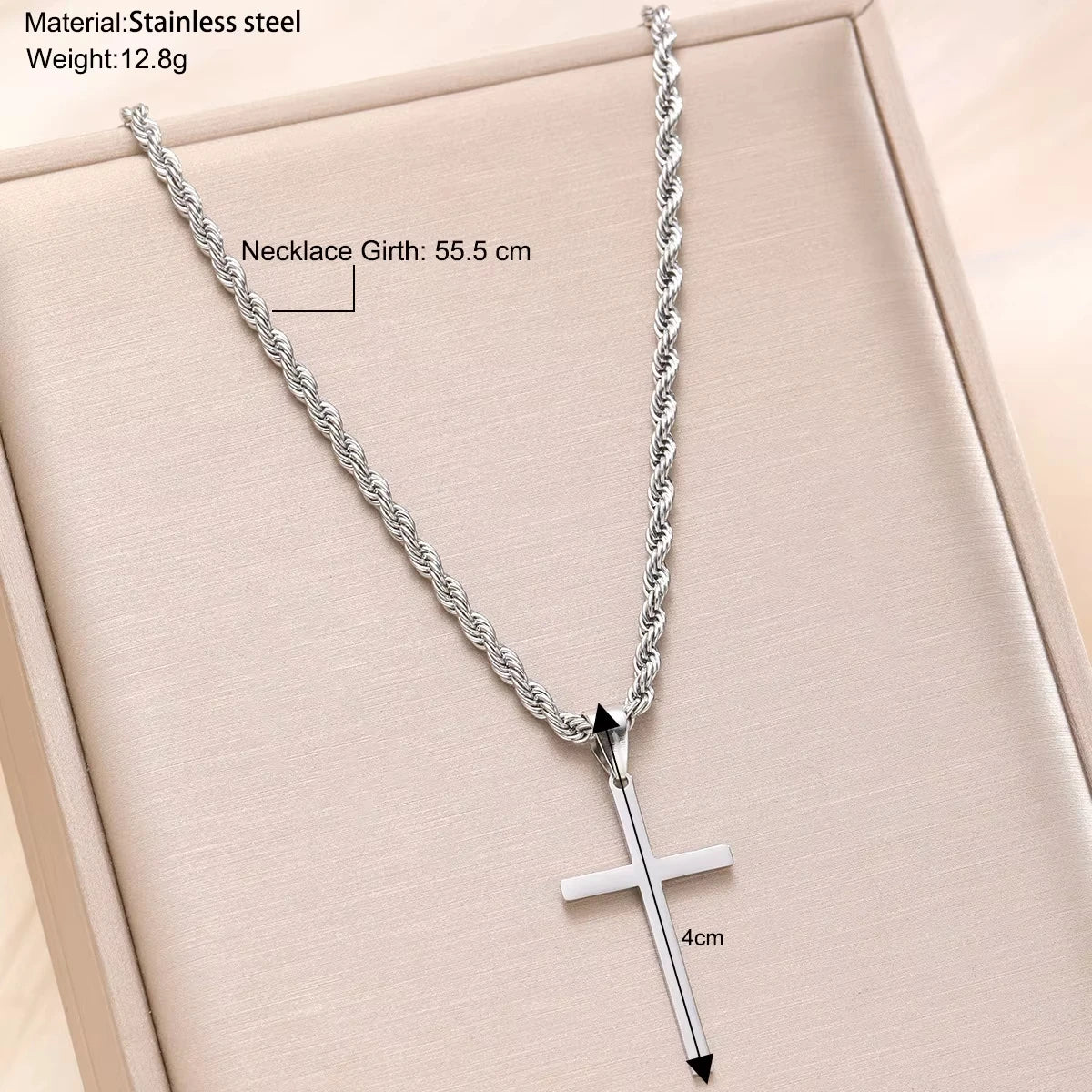 Simple Gold Cross Necklace - Image 5