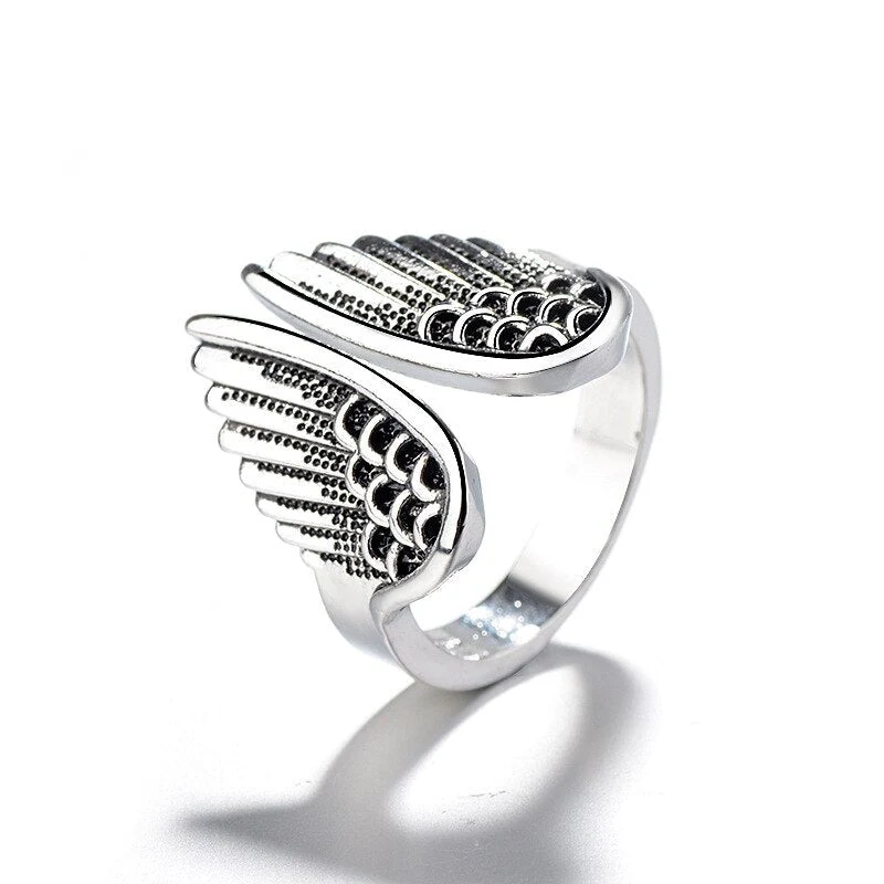 925 Sterling Silver Adjustable Angel Ring - Image 3