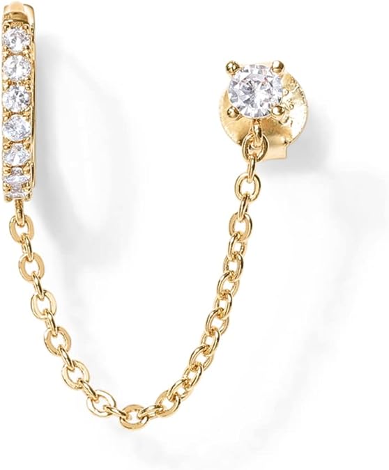 Adella Chain Earrings | Gold - Image 2