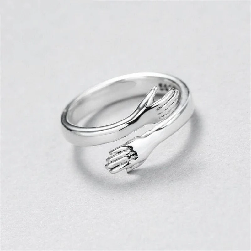 Adjustable Hug Rung in Silver