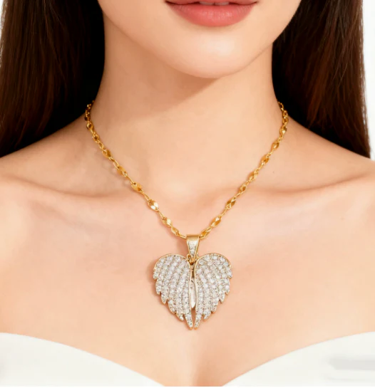 Angel Wings Necklace | Gold
