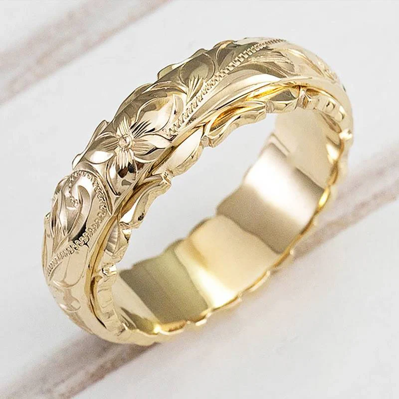 Antique Floral Gold Ring