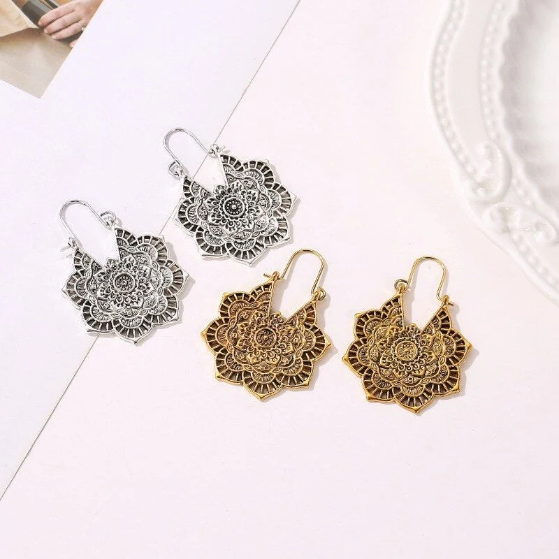 Lotus Mandala Earrings - Image 5