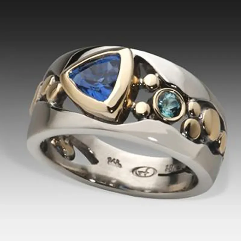 Blue Vintage Crystal Ring