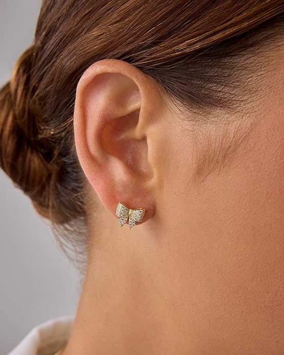 Bow Motif Earrings | Gold - Image 3