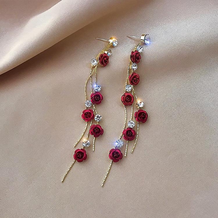 Cascade Rose Earrings