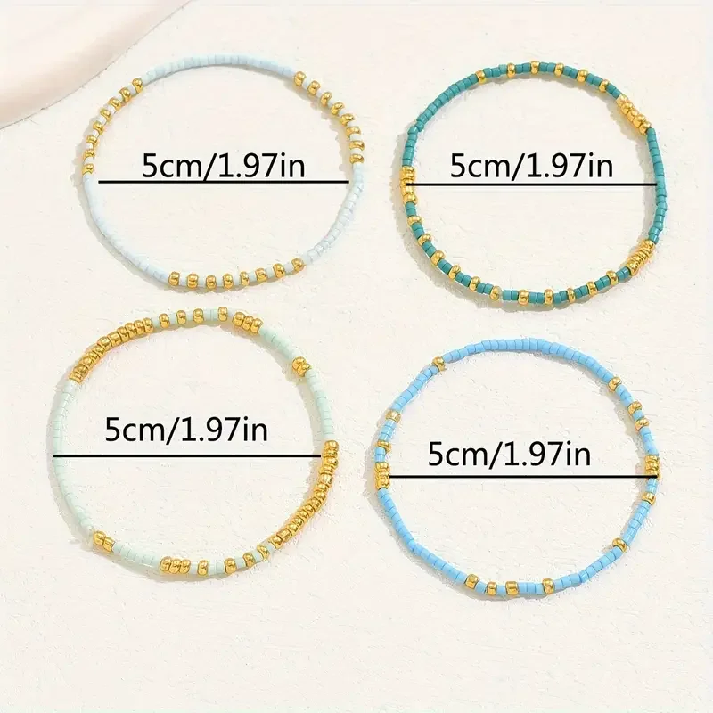 Chic Bohemian Bracelet Set with Turquoise Beads - Image 4