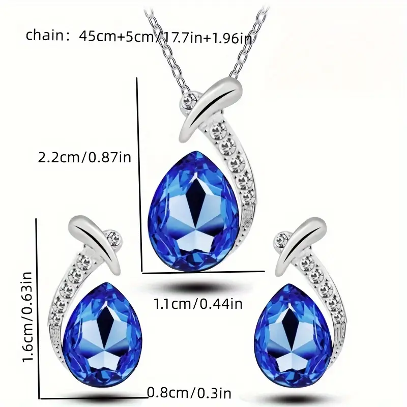 Clasic Mermaid Elegance Jewelry Set | White Gold - Image 2