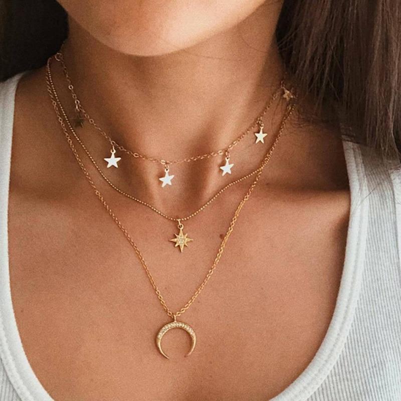 Moon Necklace in Gold - Image 2