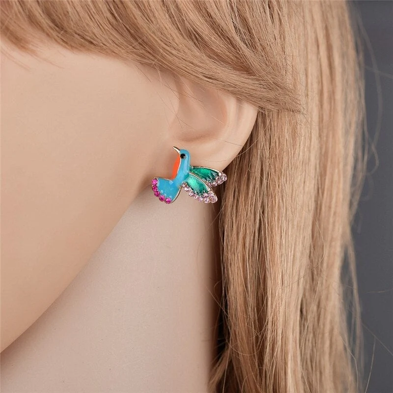 Crysral Hummingbird Earrings - Image 2