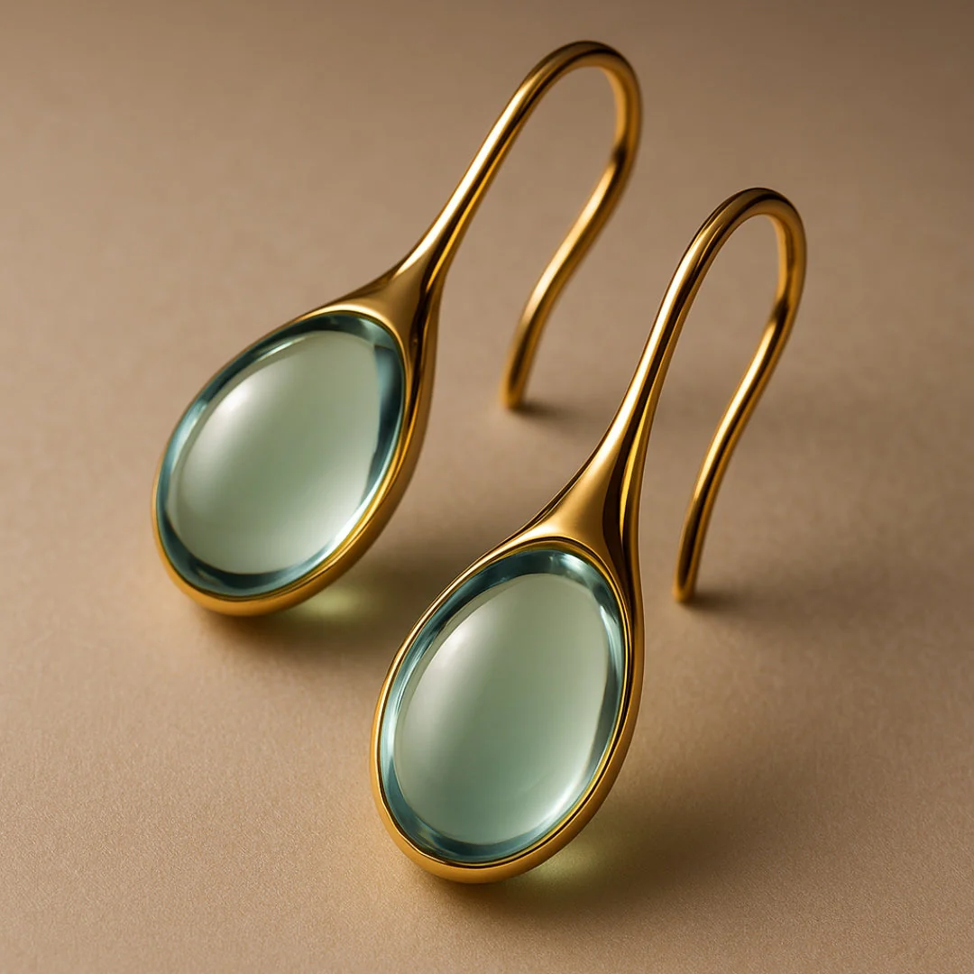 Crystal Drop Earrings in Gold and Silver - Image 3