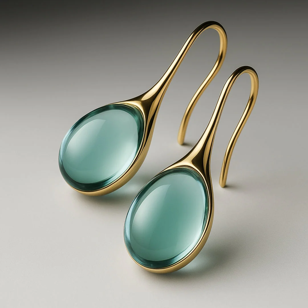 Crystal Drop Earrings in Gold and Silver - Image 4