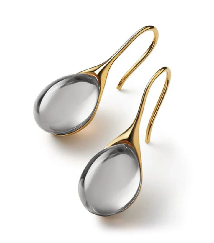 Crystal Drop Earrings in Gold and Silver - Image 8
