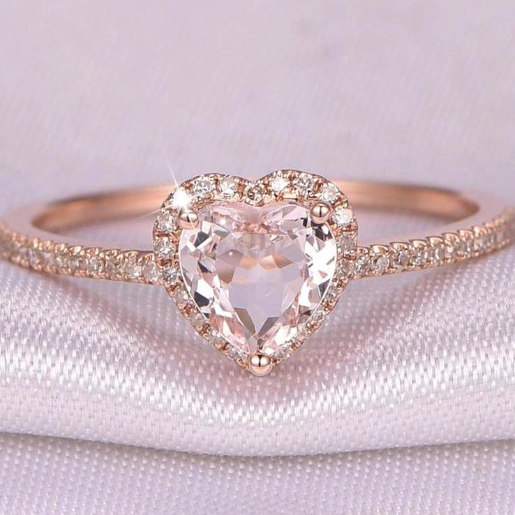 Cystal Heart Ring with Zirconias