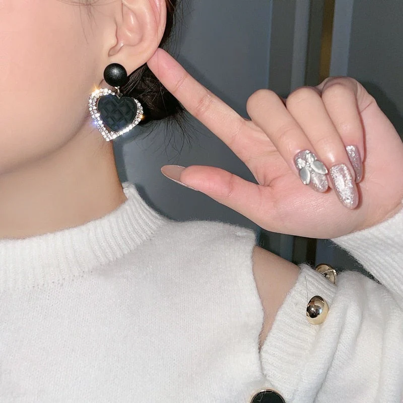 Dork Heart Earrings in Gold - Image 3