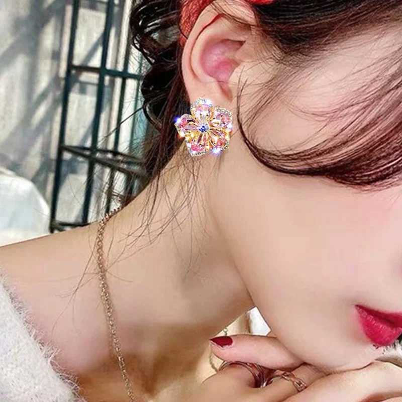 Earrings made of multicolored zirconia in silver - Image 3