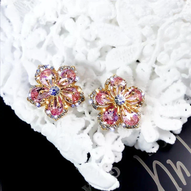 Earrings made of multicolored zirconia in silver - Image 4