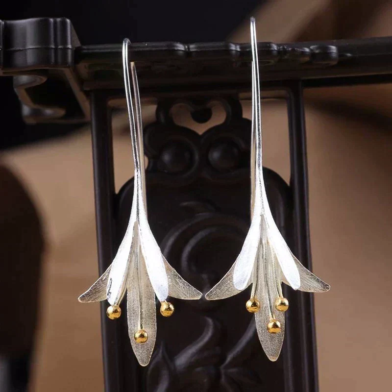 Earrings with Flowers Made of Silvar - Image 2