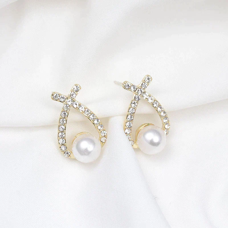 Earrings with Pearls and Glitter - Image 2