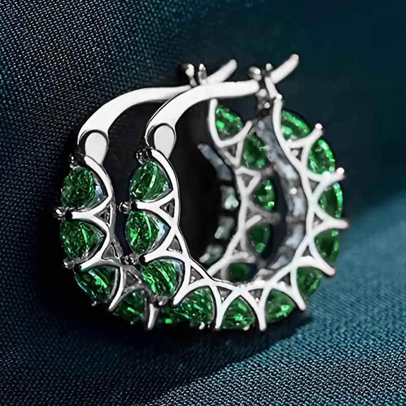 Elena Marlowe Hoop Earrings | White Gold - Image 3