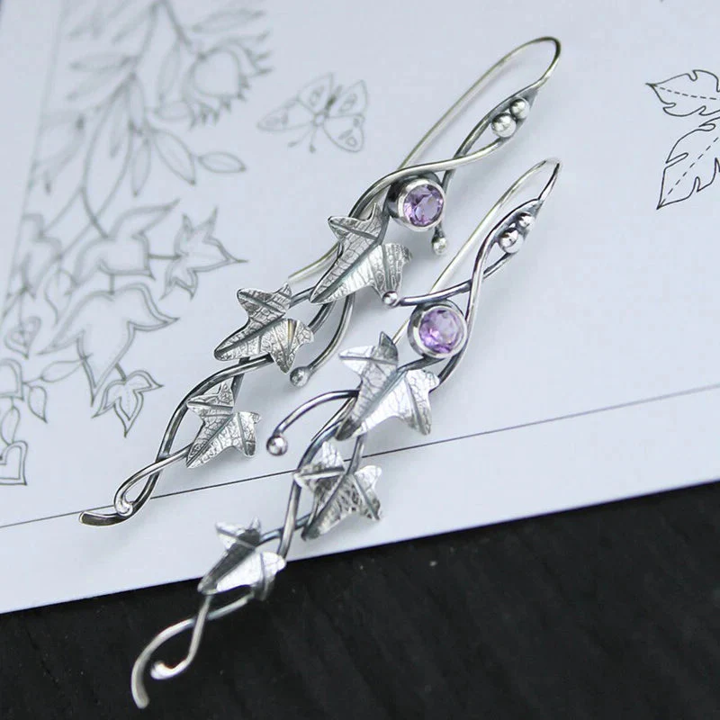Elf Earrings with Vintage Leaf Design - Image 4