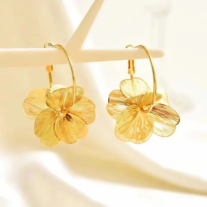 Butterfly Flower Pendant Earrings