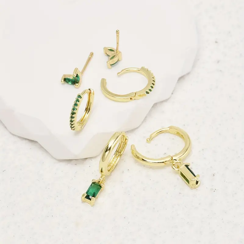 Fiorenza Viridelle Earrings Set | Gold - Image 2