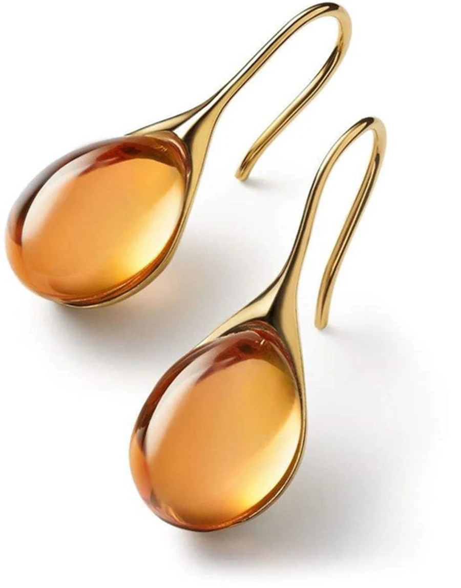 Gold and Silver Crystal Drop Earrings - Image 9