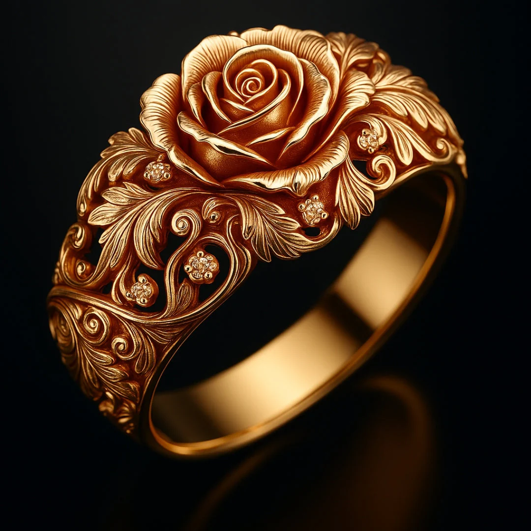 Golden Flower Ring - Image 3