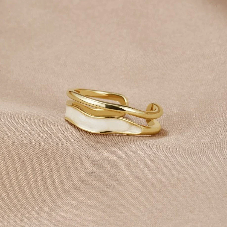 Golden Sahar Ring with Layers