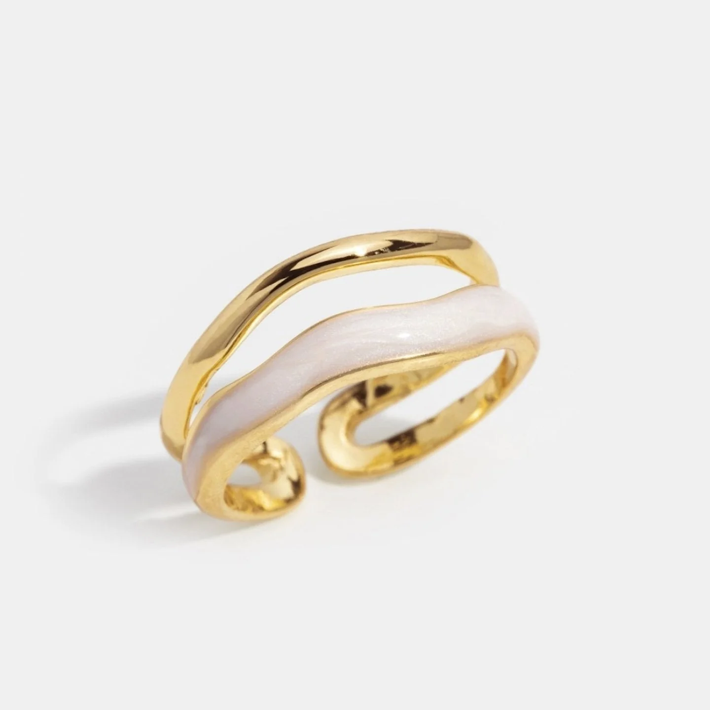 Golden Sahara Ring with Layers - Image 4