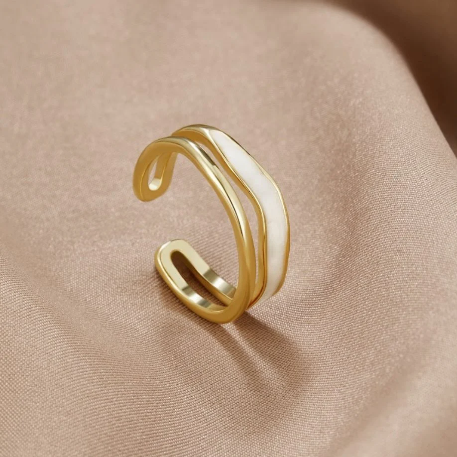 Golden Sahara Ring with Layers - Image 5
