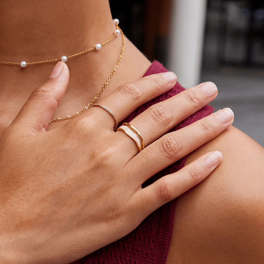 Golden Sahara Ring with Layers - Image 7