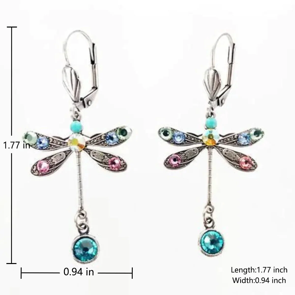 Graceful Dragonfly Earrings with Intricate Carvings - Image 2