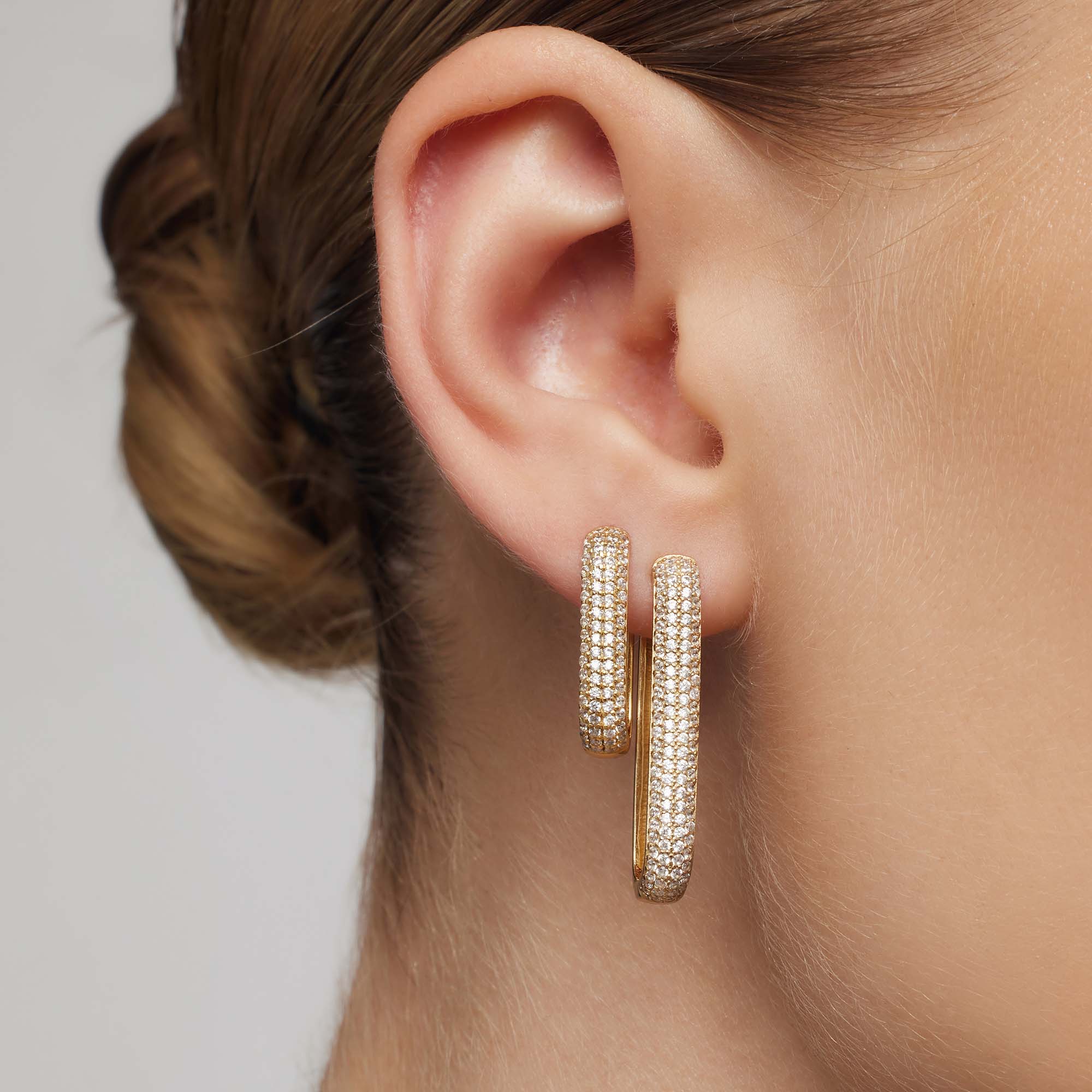 Icon Pave Earrings - Image 2