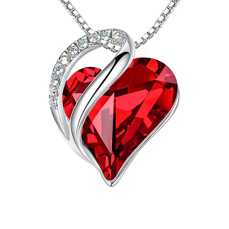 Infiniti Heart Ruby Necklace | White Gold