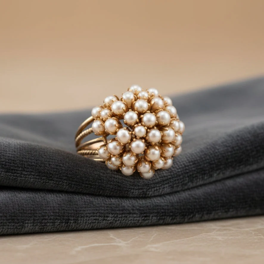 Inlaid Pearls Ring - Image 4