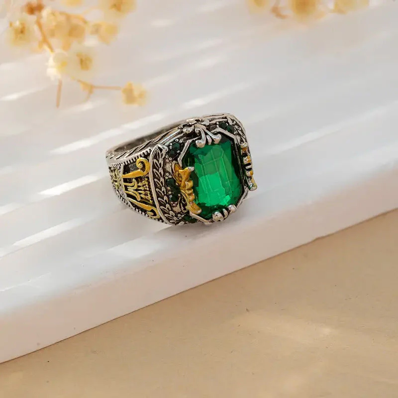 Klara Emerin Ring | Mixed Gold - Image 4
