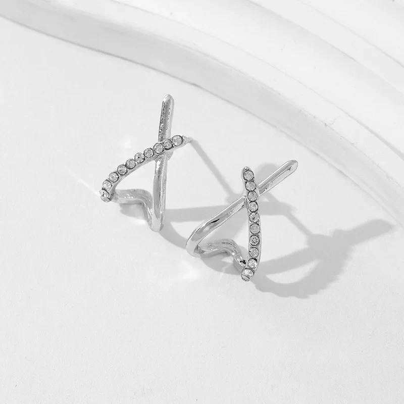 Gold Cross Stud Earrings - Image 9