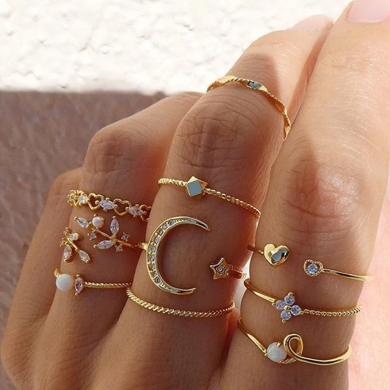 Modified title: 10 Pack of Bohemian Silver and Gold Plated Rangs
