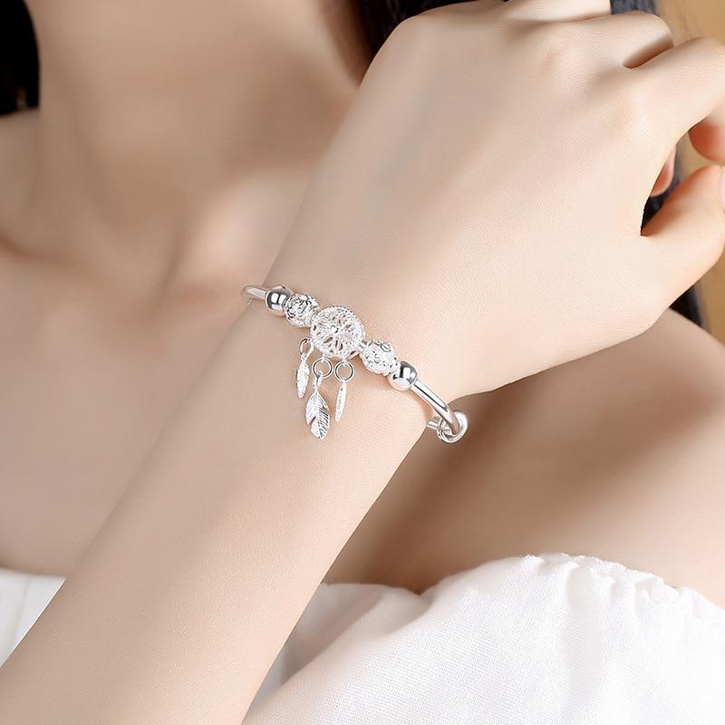 Modified title: 925 Silver Adjustable Dreamcatcher Braclet - Image 2