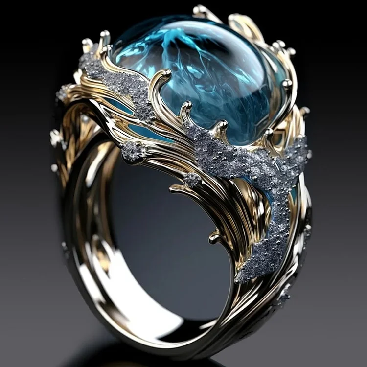 Ocean Vintage Crystal Ring