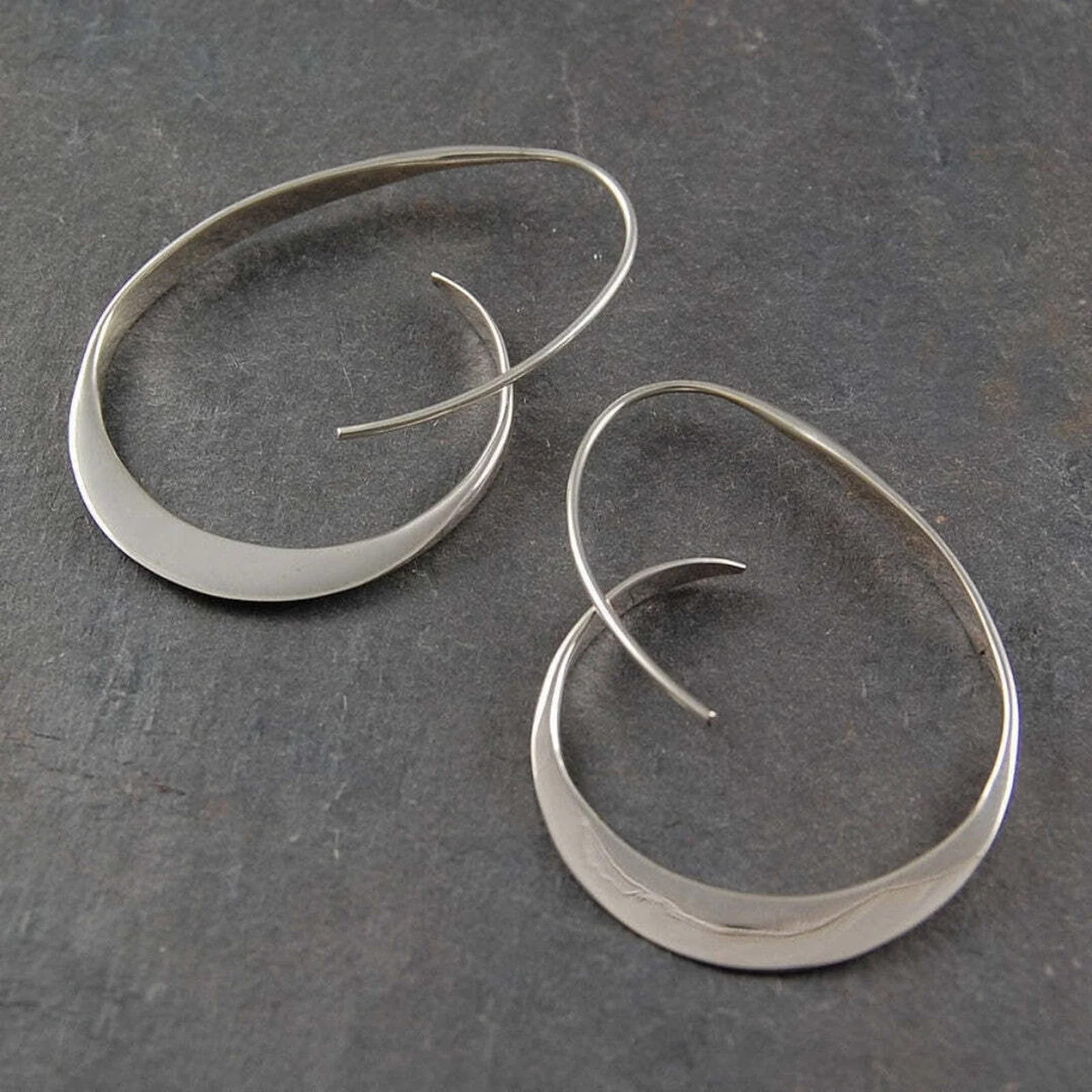 Open Spiral Drop Earrings - Image 3