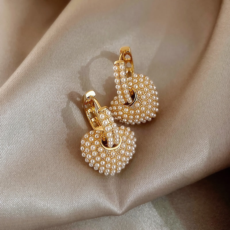Pearl of Luv Earrings in Gold - Image 6
