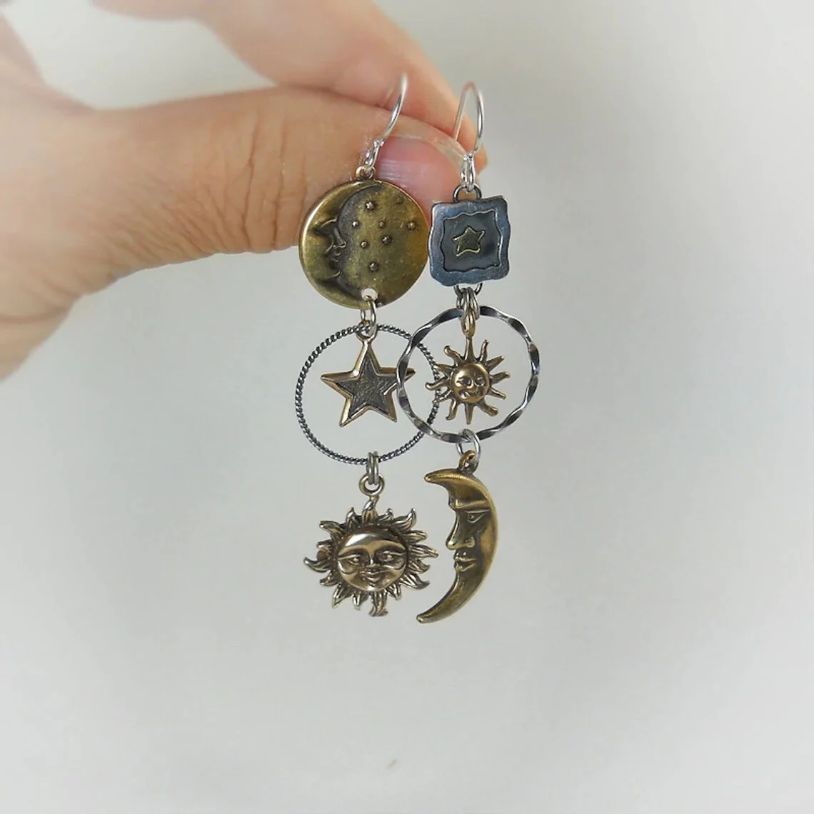 Sun-Moon Pendant Earrings - Image 6