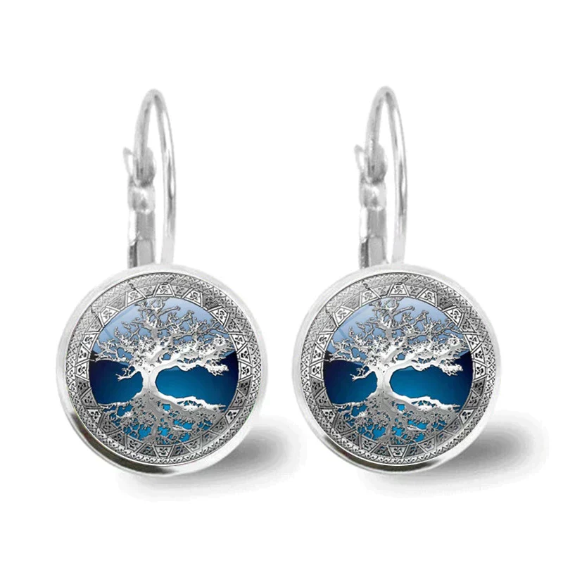 Silver Tree of Life Earrings - Image 2