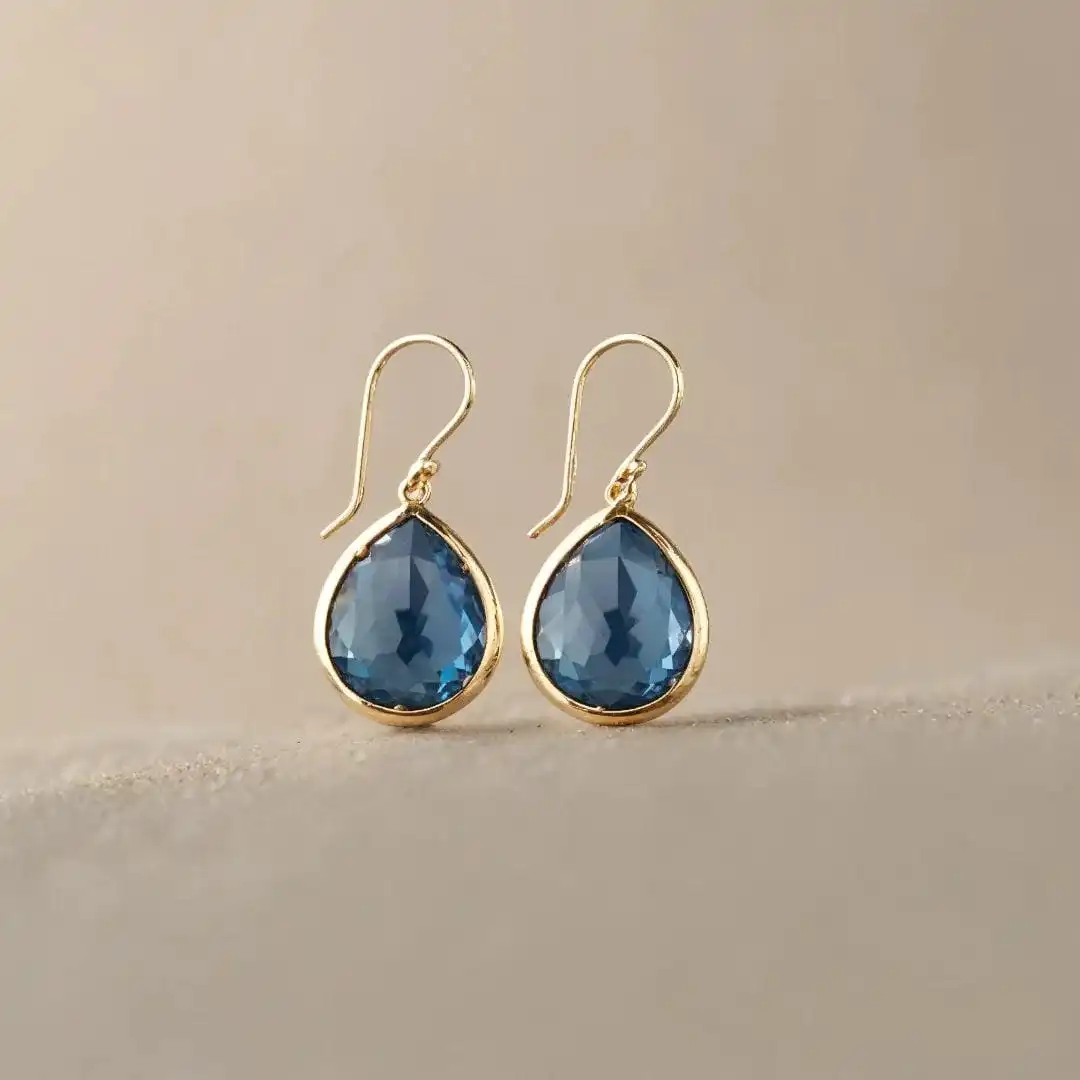 Retro Blue Crystal Drops