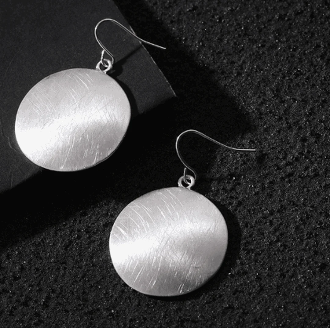 Retro Gold Record Earrings - Image 2