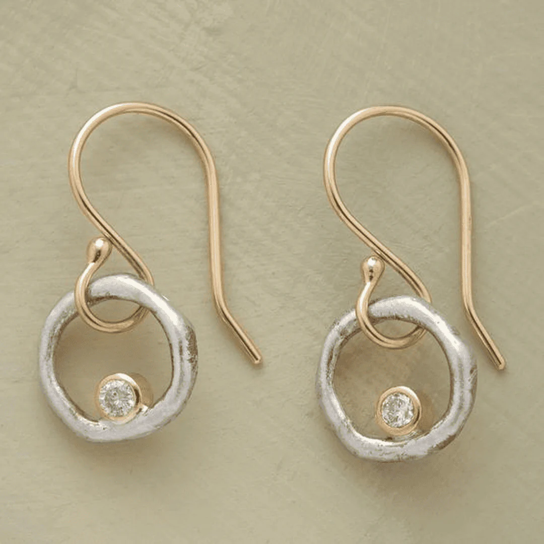 Retro Gold and Silver Earrings