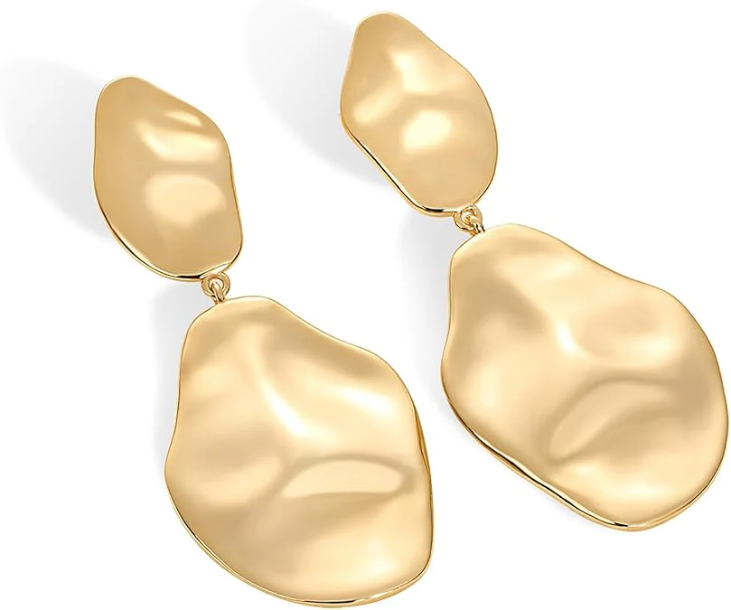 Ripple Wave Earrings | Gold - Image 3